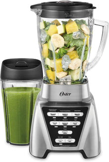 Oster Pro 1200 Blender with Glass Jar & 24oz To-Go Cup, 7 Speeds, Brushed Nickel — Complimentary Gift with $202+ Orders; If the Gift Is Out of Stock or Its Price Rises, Order Cancelled with Full Refund Before Shipment