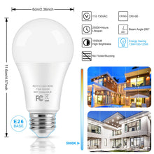 Bulbs, 100 Watt Equivalent A19, 13W 5000K Daylight White 1500 Lumens Non-Dimmable Bright E26 Edison Medium Screw Bulbs for Home Bedroom Kitchen Living Room Office Lamp, 4-Pack — Complimentary Gift with $48+ Orders; If the Gift Is Out of Stock...