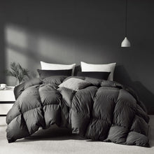 Grey Goose Feather Down Comforter Queen Size, Duvet Insert, Hotel Style Comforter, 42 Oz (90x90, Dark Grey) — Complimentary Gift with $78+ Orders; If the Gift Is Out of Stock or Its Price Rises, Order Cancelled with Full Refund Before Shipment