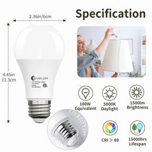 evelor 6-Packs A19 Bulbs,100 Watt Equivalent Daylight 5000K Bright Bulbs Efficient 13W,1500 Lumens E26 Base, Non-Dimmable, 15000-Hour Lifespan for Bedroom, Living Room, Office — Complimentary Gift with $30+ Orders; If the Gift Is Out of Stock...