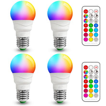 ILC 5W RGBW Color-Changing Bulb, 12 Colors, Remote, 4-Pack — Complimentary Gift with $62+ Orders; If the Gift Is Out of Stock or Its Price Rises, Order Cancelled with Full Refund Before Shipment