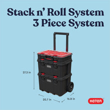 Keter Stack N Rolling Tool Box Modular Storage System 3 Piece — Complimentary Gift with $272+ Orders; If the Gift Is Out of Stock or Its Price Rises, Order Cancelled with Full Refund Before Shipment