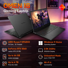 OMEN 16z-ap000 16.1" FHD 144Hz AMD Ryzen 9 8940HX RTX 5060 16GB DDR5 512GB SSD — Complimentary Gift with $799+ Orders; If the Gift Is Out of Stock or Its Price Rises, Order Cancelled with Full Refund Before Shipment