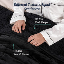 Wemore Weighted Blanket for Adult 15lbs Sherpa Fleece Queen 60"x80" Black — Complimentary Gift with $94+ Orders; If the Gift Is Out of Stock or Its Price Rises, Order Cancelled with Full Refund Before Shipment