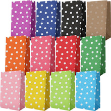 Zhehao 120 Pcs Party Favor Bags, 12 Colors Polka Dot Paper Bags for Kids — Complimentary Gift with $48+ Orders; If the Gift Is Out of Stock or Its Price Rises, Order Cancelled with Full Refund Before Shipment