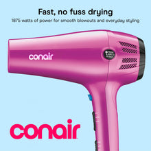 Conair 1875W Hair Dryer with Diffuser Pink — Complimentary Gift with $119+ Orders; If the Gift Is Out of Stock or Its Price Rises, Order Cancelled with Full Refund Before Shipment