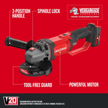 CRAFTSMAN V20* Angle Grinder, Small, 4-1/2-Inch, Tool Only (CMCG400B) — Complimentary Gift with $125+ Orders; If the Gift Is Out of Stock or Its Price Rises, Order Cancelled with Full Refund Before Shipment
