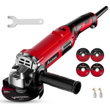 AVID POWER Angle Grinder 4-1/2 Inch 8.0 Amp 1000W Electric Grinder Tool 7-Variable-Speed Metal Grinder, Paddle Switch with Lock-on Button, Cutting & Grinding Wheels and Side Handle - Red — Complimentary Gift with $93+ Orders; If the Gift Is...