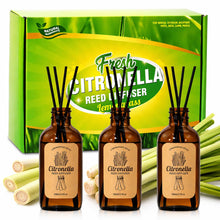STRN Citronella Reed Diffuser Set, Lemongrass Scent Diffuser 10.14 Fl Oz — Complimentary Gift with $42+ Orders; If the Gift Is Out of Stock or Its Price Rises, Order Cancelled with Full Refund Before Shipment