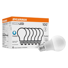 Sylvania ECO Bulb, A19, 100W Equivalent, Efficient 14.5W, 7 Year, 1450 Lumens, Frosted, 5000K, Daylight - 6 Pack (40884) — Complimentary Gift with $65+ Orders; If the Gift Is Out of Stock or Its Price Rises, Order Cancelled with Full Refund B...