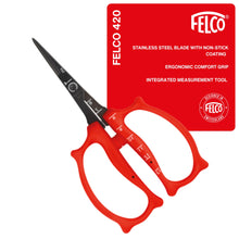 Felco 420 Trimming Scissors – 6.1" Garden Clippers, Fine Tip, Non-Stick Stainless Blade, Built-In Ruler — Complimentary Gift with $50+ Orders; If the Gift Is Out of Stock or Its Price Rises, Order Cancelled with Full Refund Before Shipment