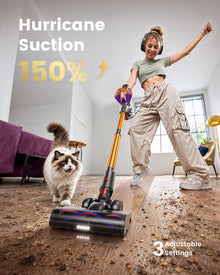 Cordless Stick Vacuum, 580W 50KPA, 65 Min Runtime, Anti-Tangle, Self-Standing — Complimentary Gift with $228+ Orders; If the Gift Is Out of Stock or Its Price Rises, Order Cancelled with Full Refund Before Shipment