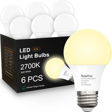 6 Pack A19 LED Light Bulbs,Soft White 2700K,60 Watt Equivalent — Complimentary Gift with $31+ Orders; If the Gift Is Out of Stock or Its Price Rises, Order Cancelled with Full Refund Before Shipment