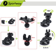 Sportway S40 Dash Cam Suction Mount (3rd Gen) 360° Secure Adjustable View — Complimentary Gift with $34+ Orders; If the Gift Is Out of Stock or Its Price Rises, Order Cancelled with Full Refund Before Shipment