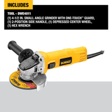 DEWALT Angle Grinder, One-Touch Guard, 4-1/2 -Inch (DWE4011) — Complimentary Gift with $395+ Orders; If the Gift Is Out of Stock or Its Price Rises, Order Cancelled with Full Refund Before Shipment