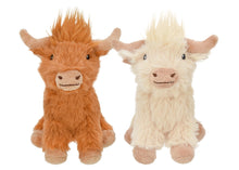 Multipet Highland Cow Plush Dog Toy 2-Pack – Soft Squeaky Farm Animal Toy for Dogs – Assorted Colors (5") — Complimentary Gift with $42+ Orders; If the Gift Is Out of Stock or Its Price Rises, Order Cancelled with Full Refund Before Shipment