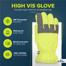 233 Hi Vis Waterproof Work Gloves - Insulated Winter Gloves — Complimentary Gift with $49+ Orders; If the Gift Is Out of Stock or Its Price Rises, Order Cancelled with Full Refund Before Shipment