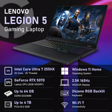 Lenovo Legion Pro 5i Gen 9 (16" Intel) 16" WQXGA 165Hz Intel Core i7-14650HX NVIDIA GeForce RTX 4060 16GB DDR5 1TB SSD — Complimentary Gift with $1905+ Orders