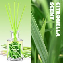 SCENTORINI Citronella Reed Diffuser Set, 6.7 FL OZ Summer Scented Diffusers — Complimentary Gift with $31+ Orders; If the Gift Is Out of Stock or Its Price Rises, Order Cancelled with Full Refund Before Shipment