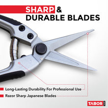 TABOR TOOLS K18A Straight Pruning Shears, Florist Garden Snips, Japanese Style Blades — Complimentary Gift with $48+ Orders; If the Gift Is Out of Stock or Its Price Rises, Order Cancelled with Full Refund Before Shipment