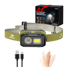Mossy Oak 600 Lumens LED Headlamp, Motion Sensor, Magnetic Base, Rechargeable — Complimentary Gift with $48+ Orders; If the Gift Is Out of Stock or Its Price Rises, Order Cancelled with Full Refund Before Shipment