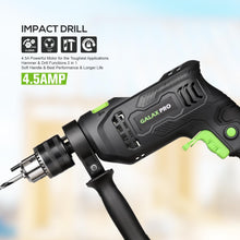 GALAX PRO 4.5Amp 0-3000RPM Corded Hammer Drill with 12 Variable Speed — Complimentary Gift with $174+ Orders; If the Gift Is Out of Stock or Its Price Rises, Order Cancelled with Full Refund Before Shipment