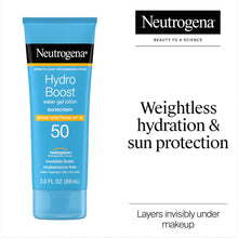 Neutrogena Hydro Boost Water Gel Sunscreen SPF 50, 3 fl oz — Complimentary Gift with $33+ Orders; If the Gift Is Out of Stock or Its Price Rises, Order Cancelled with Full Refund Before Shipment