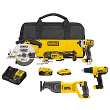 DEWALT Tools 5 Tool Drill Impact Driver Saw Oscillating Multi-tool with Battery and Charger (DCK551D1M1) — Complimentary Gift with $202+ Orders; If the Gift Is Out of Stock or Its Price Rises, Order Cancelled with Full Refund Before Shipment