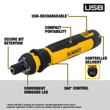 DEWALT 4V USB Rechargeable Screwdriver, 12pc Bit Set (DWHT66719) — Complimentary Gift with $149+ Orders; If the Gift Is Out of Stock or Its Price Rises, Order Cancelled with Full Refund Before Shipment