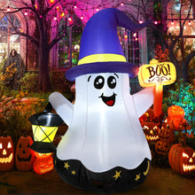 GOOSH 5 FT Halloween Inflatable Wizard Ghost with Built-in LEDs, Yard Decor — Complimentary Gift with $68+ Orders; If the Gift Is Out of Stock or Its Price Rises, Order Cancelled with Full Refund Before Shipment