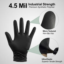 4.5Mil Multi-Purpose Black Disposable Nitrile Gloves, XL-50PCS — Complimentary Gift with $42+ Orders; If the Gift Is Out of Stock or Its Price Rises, Order Cancelled with Full Refund Before Shipment
