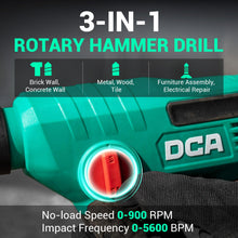 DCA 12V SDS-Plus Rotary Hammer Drill Kit, 3-in-1, 2xBattery, Bits — Complimentary Gift with $202+ Orders; If the Gift Is Out of Stock or Its Price Rises, Order Cancelled with Full Refund Before Shipment