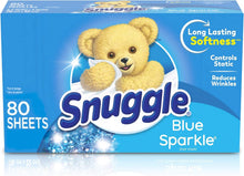 Snuggle 240 Dryer Sheets - Blue Sparkle (3 Packs of 80 Sheets) — Complimentary Gift with $63+ Orders; If the Gift Is Out of Stock or Its Price Rises, Order Cancelled with Full Refund Before Shipment