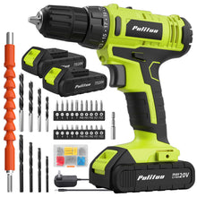 PULITUO'S 20V Cordless 2 Batteries, Keyless 3/8" with (Green) — Complimentary Gift with $83+ Orders; If the Gift Is Out of Stock or Its Price Rises, Or...