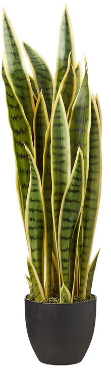 Nearly Natural 33” Sansevieria Artificial Silk Plants Green — Complimentary Gift with $175+ Orders; If the Gift Is Out of Stock or Its Price Rises, Order Cancelled with Full Refund Before Shipment