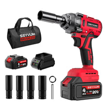 SEYVUM 1/2" Impact Wrench, 320ft-lbs, 20V Brushless, Battery, 4 Sockets — Complimentary Gift with $269+ Orders; If the Gift Is Out of Stock or Its Price Rises, Order Cancelled with Full Refund Before Shipment