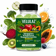 Fruit And Vegetable Gummies Supplement with Greens Blend, Apple-Flavored Gummy Vitamins Featuring Broccoli, Spinach, Wheatgrass, And Mixed Veggie Ingredients