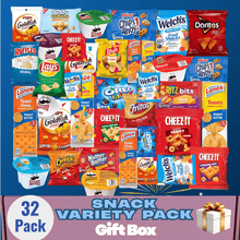 32-Count Premium Variety Snack Pack – Assorted Chips, Crackers & Fruit Snacks, Individually Wrapped Snacks for School, Office, Travel & Parties