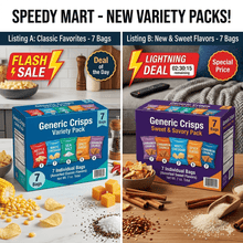 Mini Rice Cakes Variety Pack, Assorted Crispy Rice Cake Snacks, 0.74 oz. Individual Bags, 14 Count Multipack for Lunches, Office Snacks, Travel, Parties, and Everyday Snacking