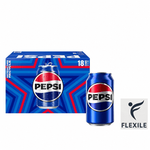 Pepsi Cola Soda Pop Cans, 12 fl oz, 18 Pack | Refreshing Carbonated Soft Drink | Family Size Beverage Pack for Parties, Events & Everyday Enjoyment