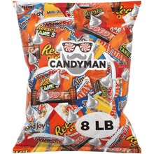 CANDYMAN 8 Pound Gift Box Mix of Chocolate, Individually Wrapped Assorted Bulk Candy Chocolates Variety Pack, Valentine Candy Bulk