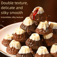 Assorted 3-Flavor Lava Flow Chocolates (1 Large Jar, 6.25Oz) - Snowy Mountain-Shaped Chocolates with a Bursting Liquid Core, Perfect for Gifting And Sharing