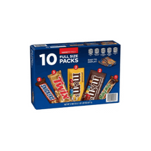 10 Count Full Size Chocolate Candy Bar Variety Pack, Snickers, Twix, M&M’S Peanut, M&M’S Milk Chocolate & Milky Way