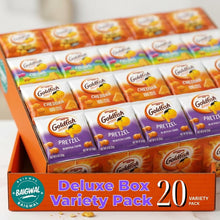 veriaty pack Gold- fish Cheddar Cheese Crackers Variety Pack, Baked Snack Crackers, Cheddar, Pretzel, Colors and Blasted, 20 Count