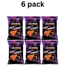 Pantry Snacks Grocery Late Night Loaded Taco Tortilla Chips Crunchy Savory Corn Snack Bag 9 oz (6-Pack)