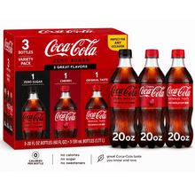 Coca-Cola Zero Sugar Soda Pop Bottle / Cherry Soda Pop Bottle, / Coca-Cola Soda Pop Bottle, 20 fl oz