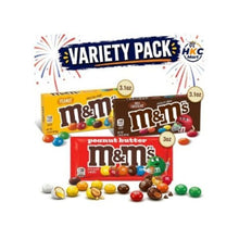 M&M’s Chocolate Candy, 3 Variety Pack – Peanut Butter Theater Box, Milk Chocolate Theater Box & Peanut Milk Chocolate-net weight 9.1 oz