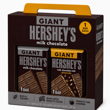 {MULTIPACK} Hershey's Milk, Chocolate, Giant Candy, Bar 4.69 oz, 22 Pieces AND Hershey's Milk, Chocolate, with Almonds, Giant Candy, Bar 5.25 oz, 23 Pieces.