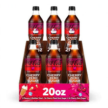 Coca-Cola Zero Sugar Cherry Float & Cherry Soda Bottles ( PACK OF 6 ) 3 PACK EACH