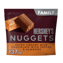 Hershey's Nuggets Milk Chocolate, Toffee and Almonds Candy, Family Pack, 13.7 oz